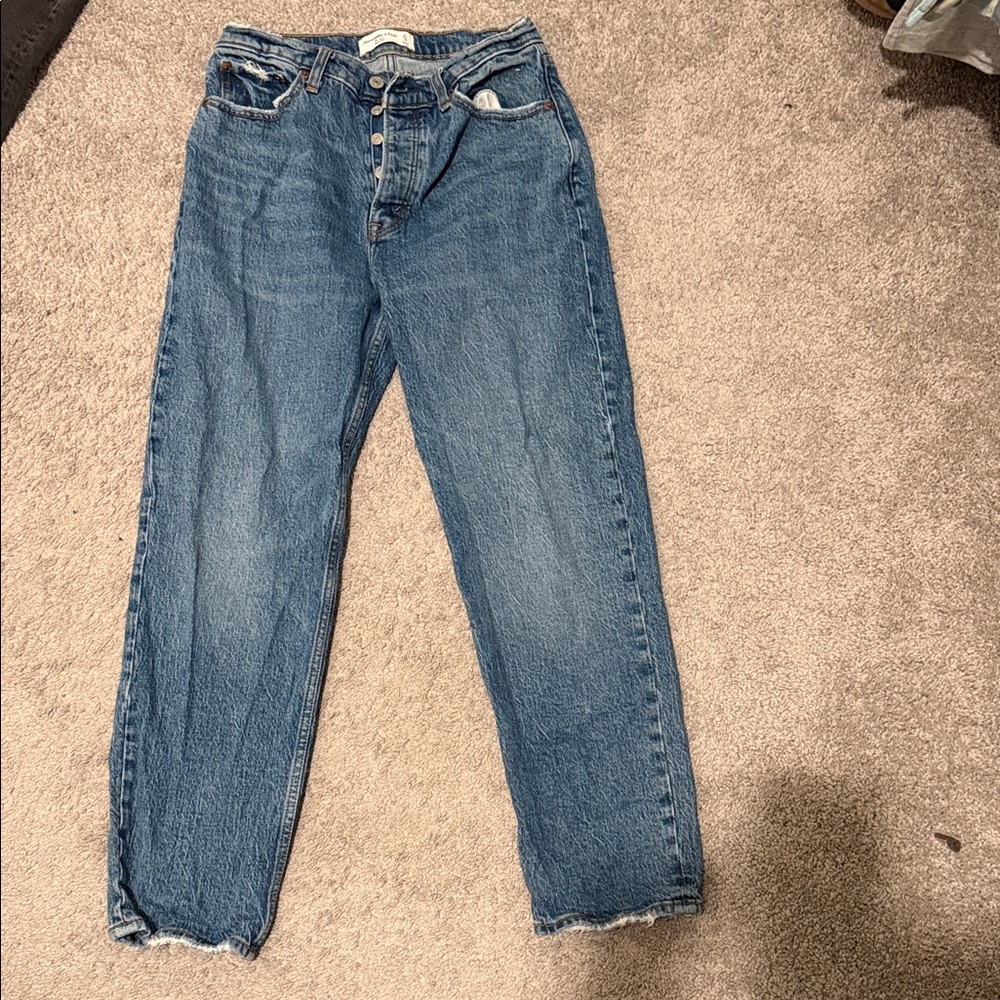 Abercrombie & Fitch Blue Straight Leg Jeans